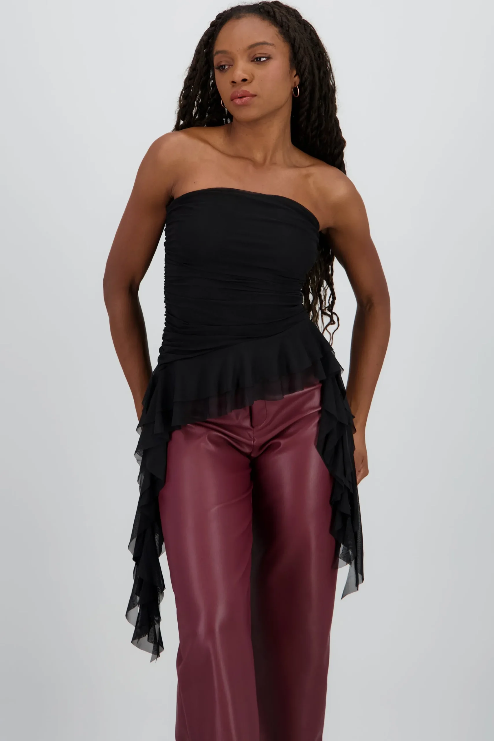 Shasa Draped Strapless Top