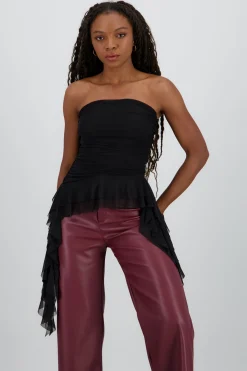 Shasa Draped Strapless Top