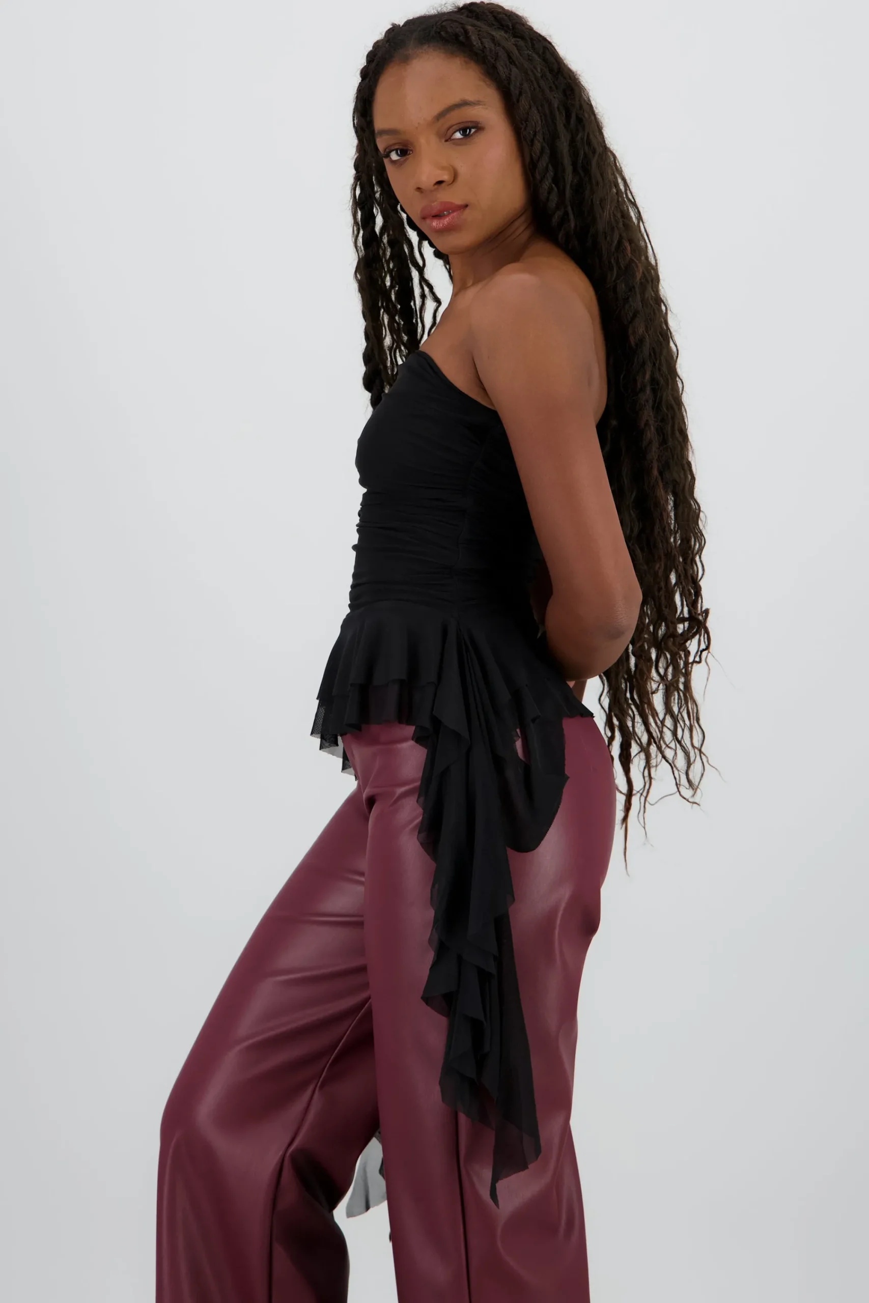 Shasa Draped Strapless Top