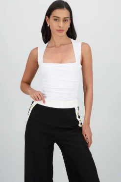 Shasa Drapped Detail Bodysuit