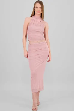Shasa Drapped Midi Skirt