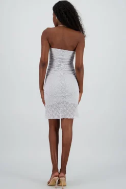 Shasa Drapped Strapless Dress