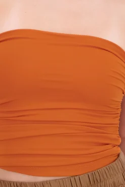 Shasa Drapped Strapless Tube Top