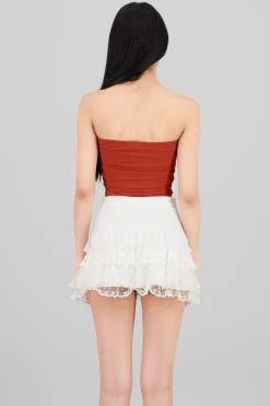 Shasa Drapped Strapless Tube Top