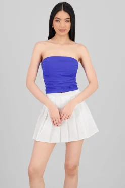 Shasa Drapped Strapless Tube Top
