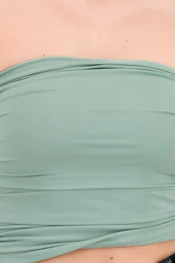 Shasa Drapped Strapless Tube Top