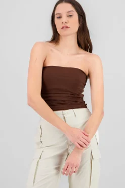Shasa Drapped Strapless Tube Top