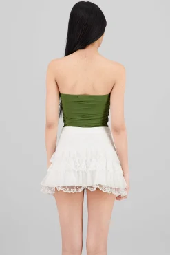 Shasa Drapped Strapless Tube Top