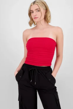 Shasa Drapped Strapless Tube Top