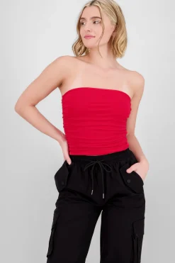 Shasa Drapped Strapless Tube Top