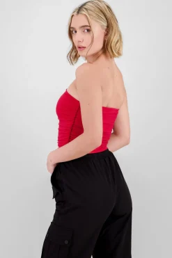 Shasa Drapped Strapless Tube Top