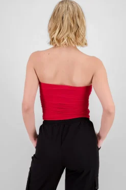 Shasa Drapped Strapless Tube Top