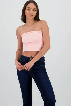 Shasa Drapped Strapless Tube Top
