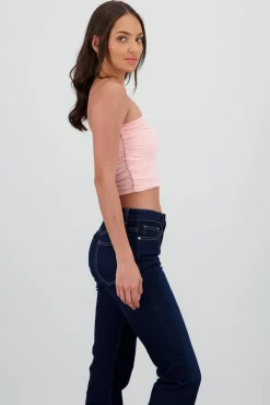 Shasa Drapped Strapless Tube Top