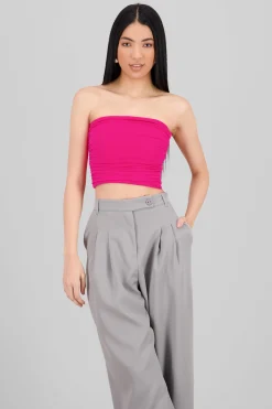 Shasa Drapped Strapless Tube Top