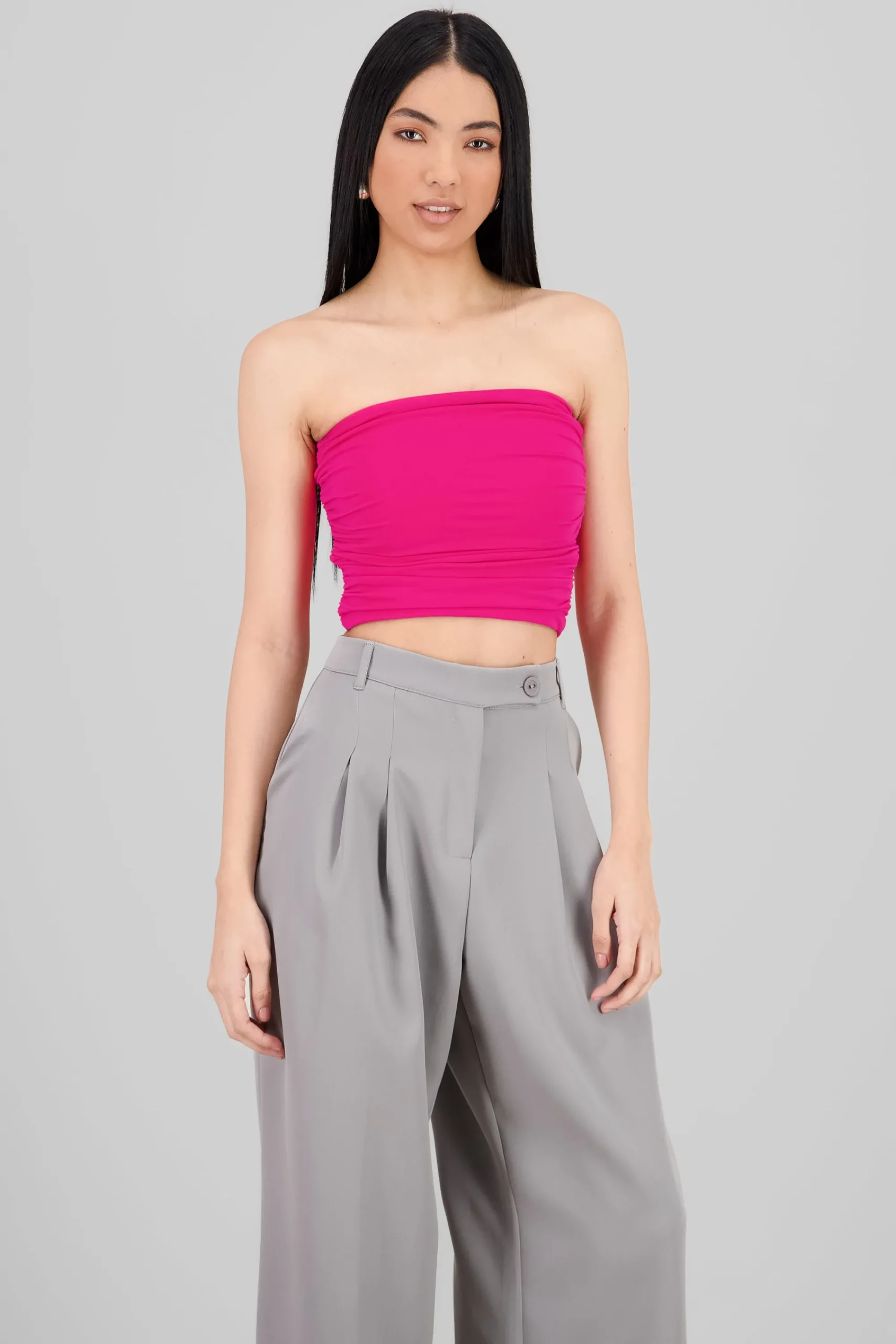 Shasa Drapped Strapless Tube Top