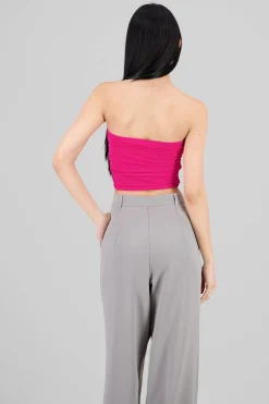 Shasa Drapped Strapless Tube Top