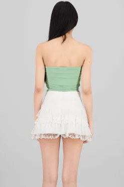 Shasa Drapped Strapless Tube Top
