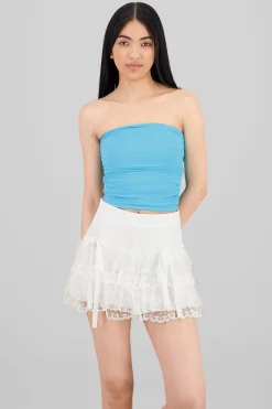 Shasa Drapped Strapless Tube Top