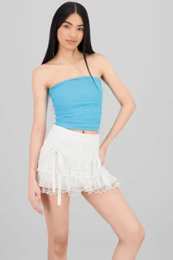 Shasa Drapped Strapless Tube Top