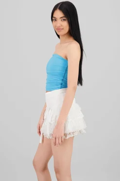 Shasa Drapped Strapless Tube Top