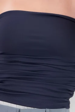 Shasa Drapped Strapless Tube Top