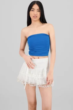 Shasa Drapped Strapless Tube Top