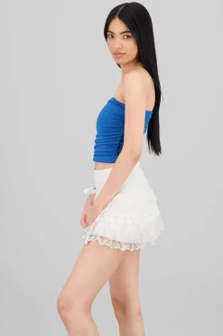Shasa Drapped Strapless Tube Top