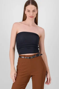 Shasa Drapped Strapless Tube Top