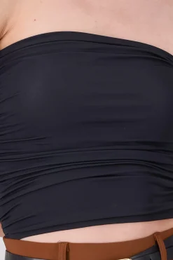 Shasa Drapped Strapless Tube Top