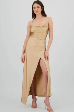 Shasa Drapped Straps Maxi Dress