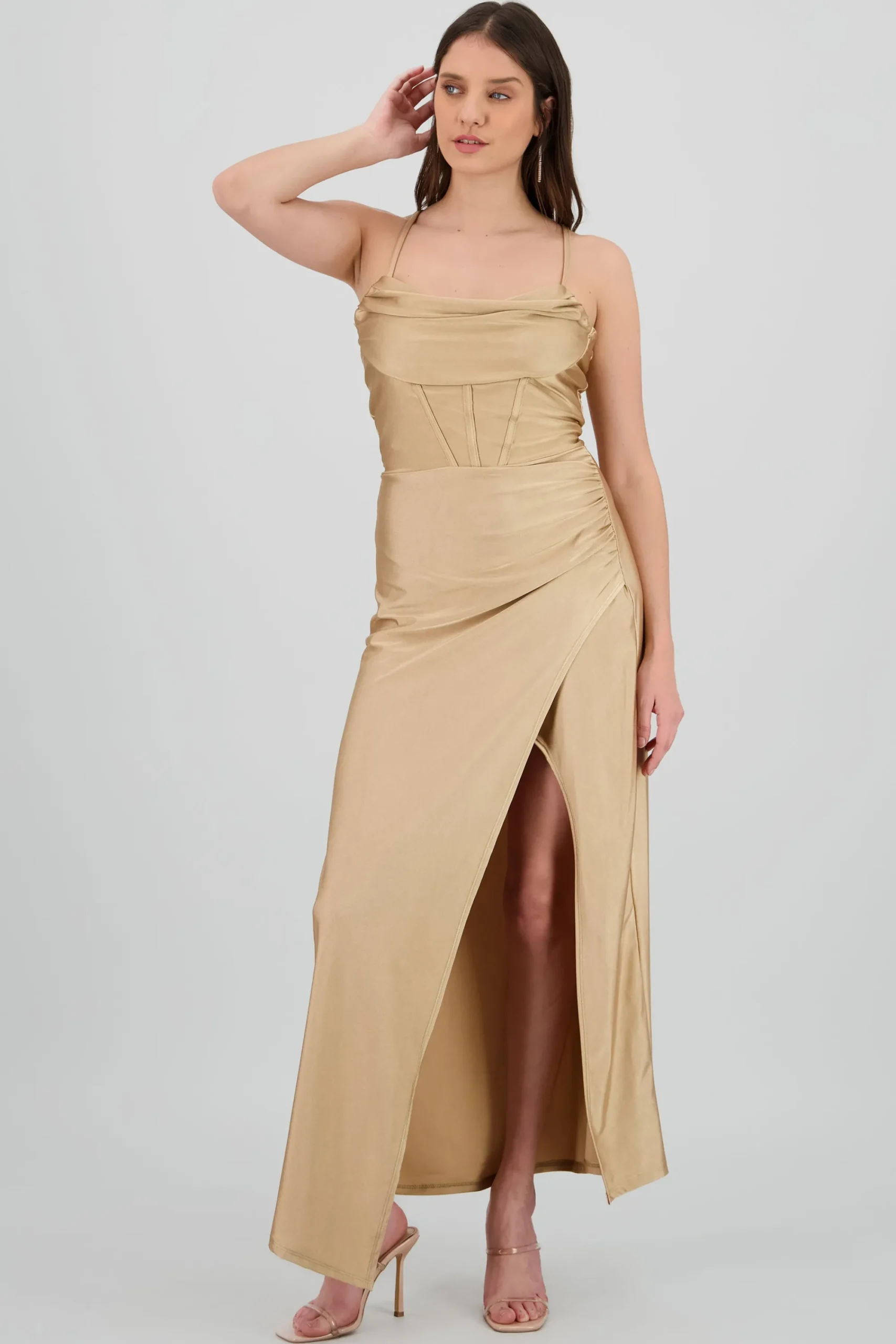 Shasa Drapped Straps Maxi Dress
