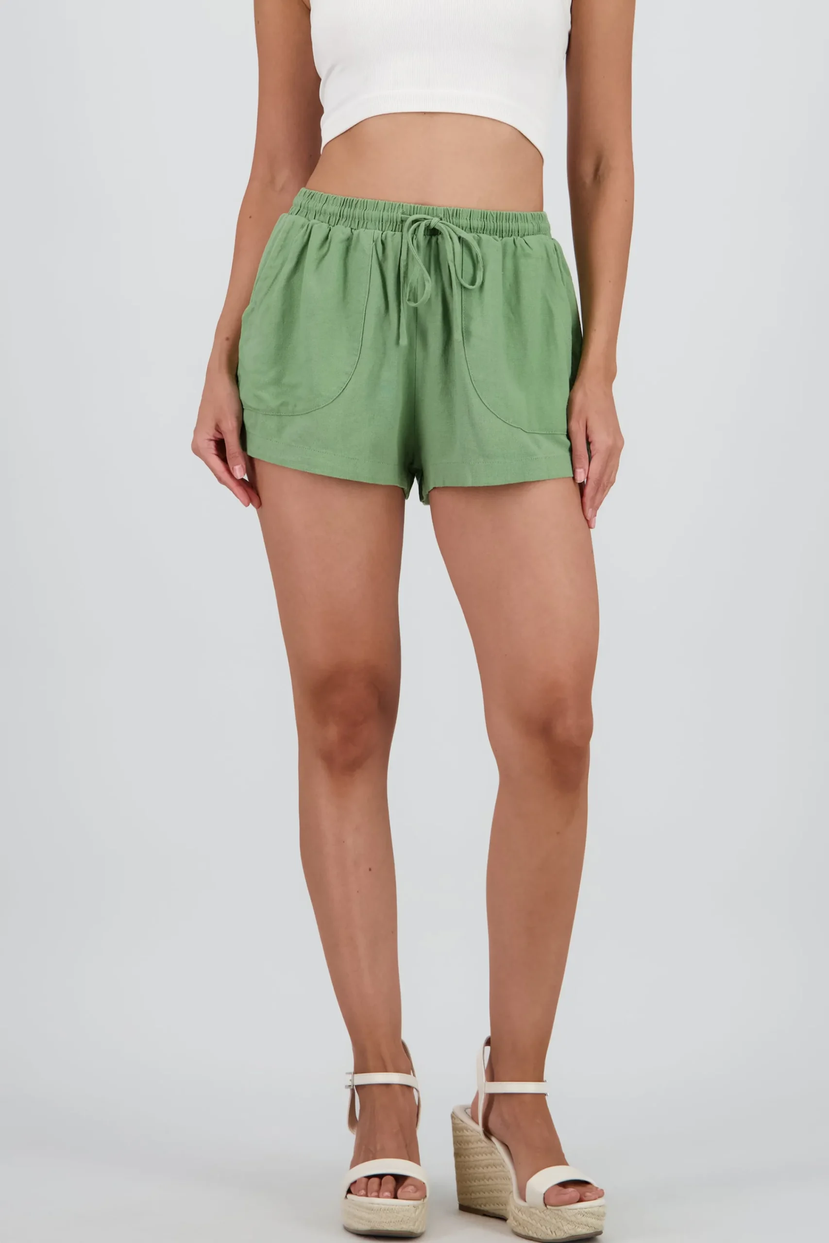 Shasa Drawstring Shorts with Pockets