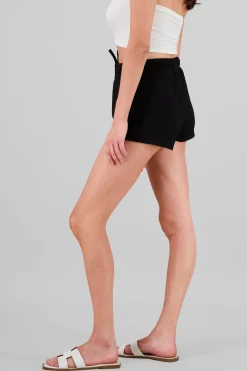 Shasa Drawstring Textured Shorts