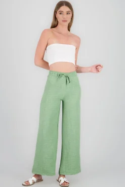 Shasa Drawstring Wide Leg Pants