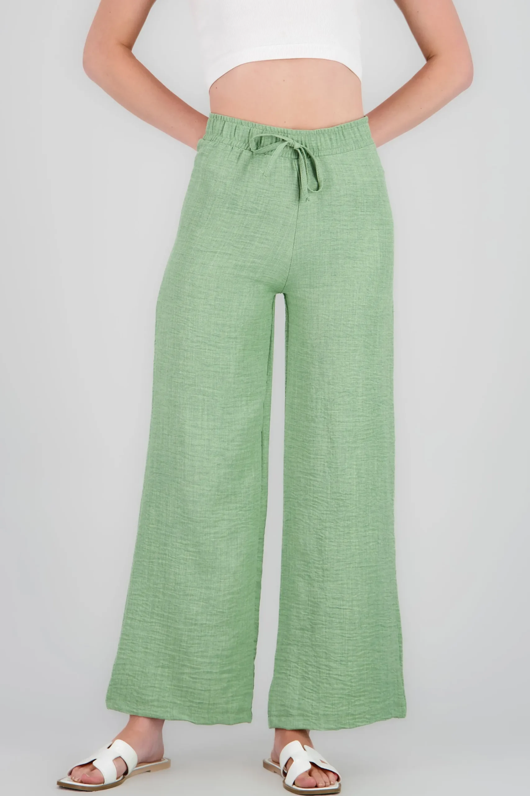 Shasa Drawstring Wide Leg Pants