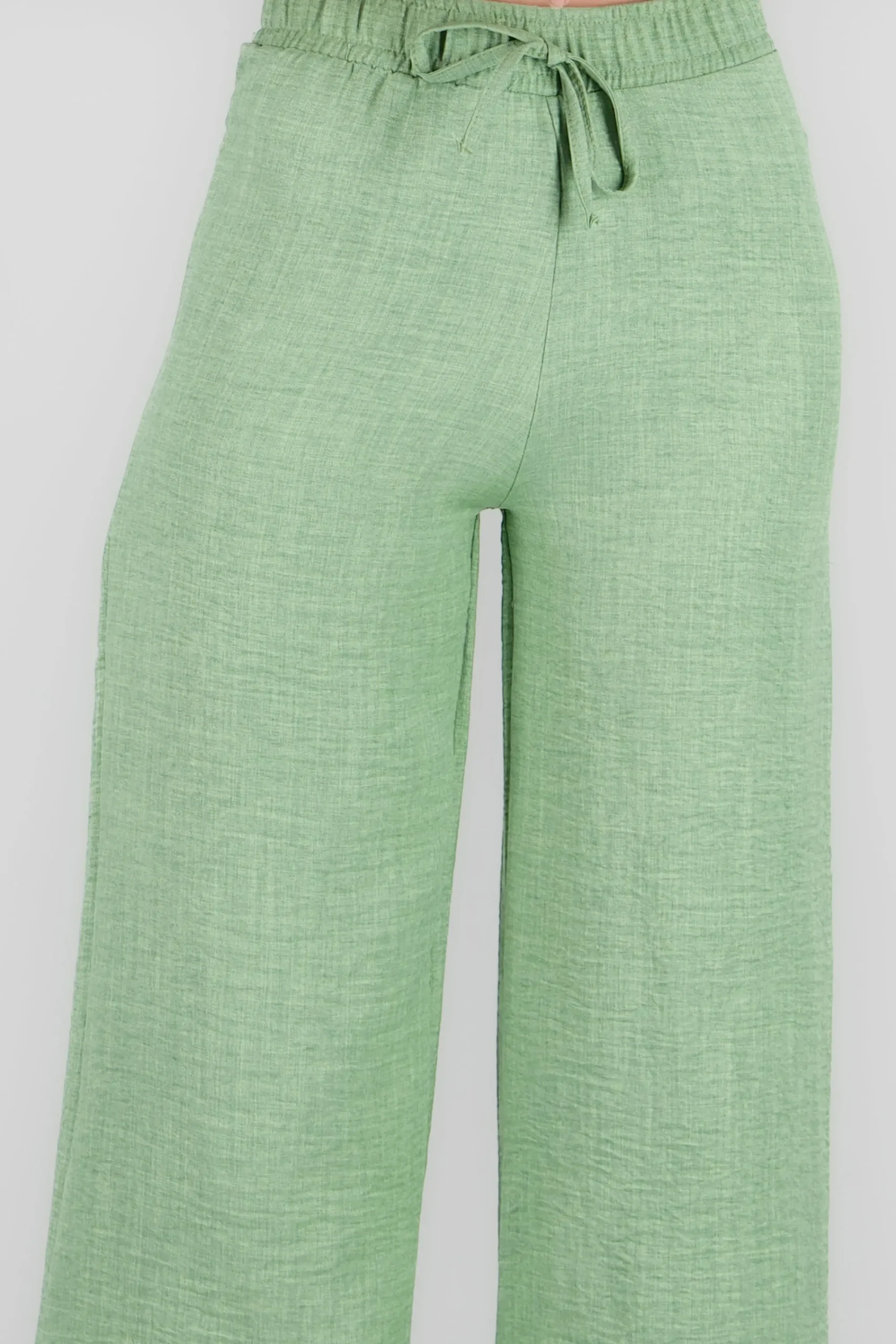 Shasa Drawstring Wide Leg Pants