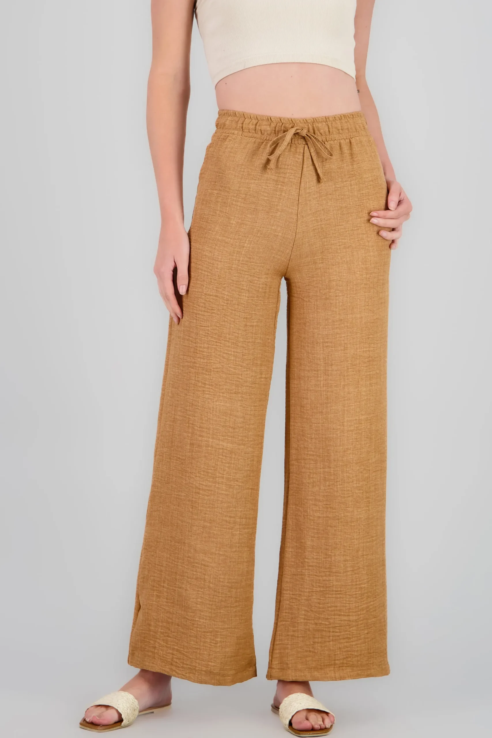 Shasa Drawstring Wide Leg Pants