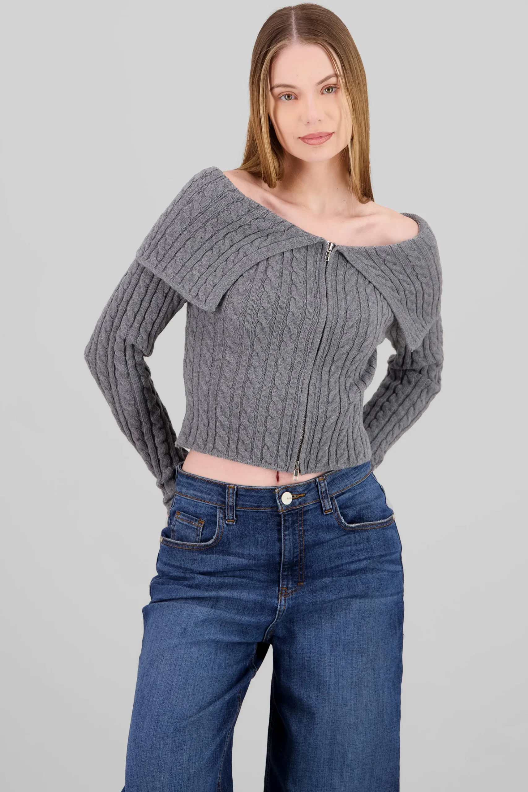 Shasa Drop Shoulder Cardigan Sweater