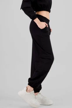 Shasa Elastic Waist Cargo Pants