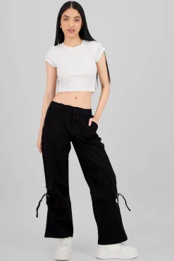 Shasa Elastic Waistband Cargo Pants