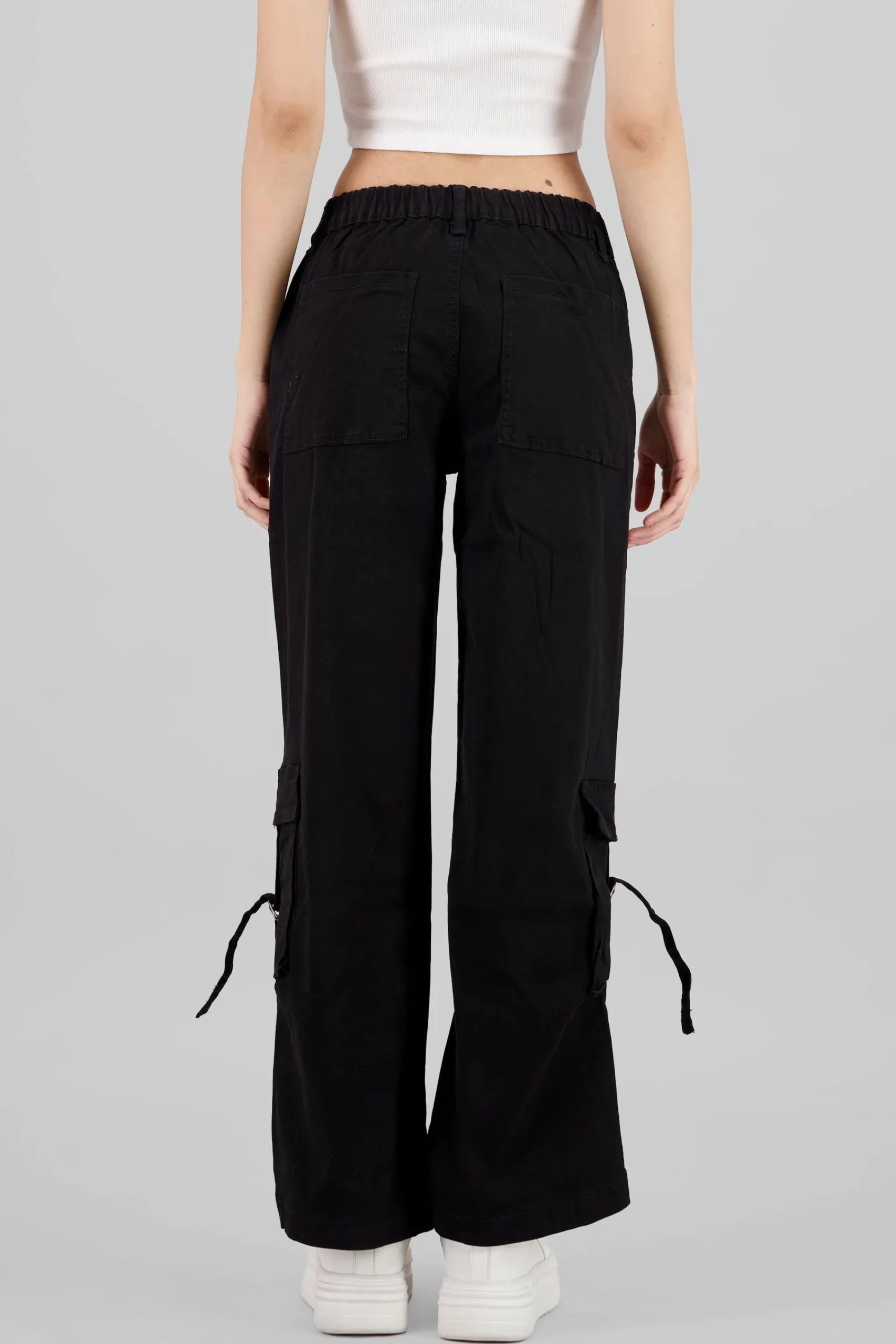 Shasa Elastic Waistband Cargo Pants