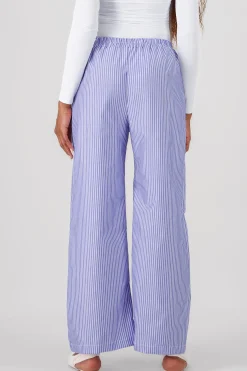 Shasa Elastic Waistband Striped Pants