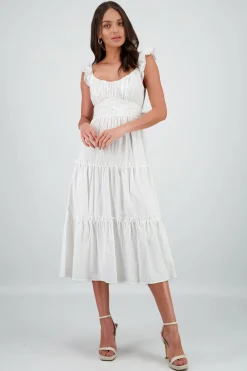 Shasa Embroidered Detail Maxi Dress