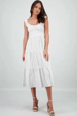 Shasa Embroidered Detail Maxi Dress