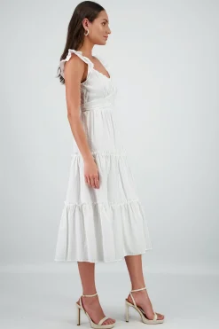 Shasa Embroidered Detail Maxi Dress