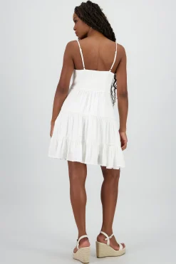 Shasa Embroidered Detail Mini Dress