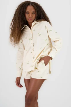Shasa Embroidered Floral Shirt