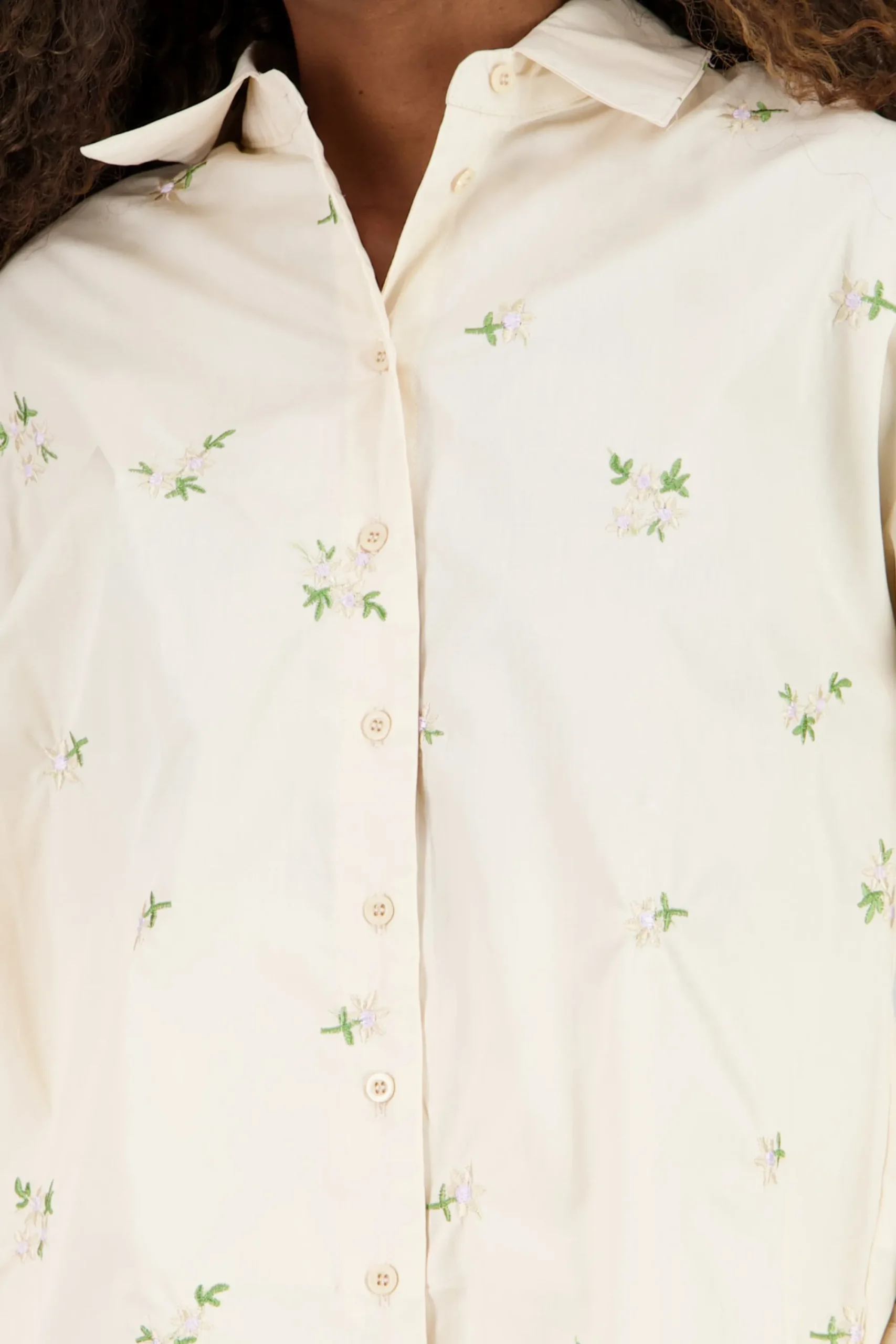 Shasa Embroidered Floral Shirt