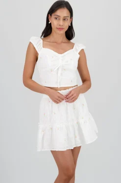 Shasa Embroidered Floral Top